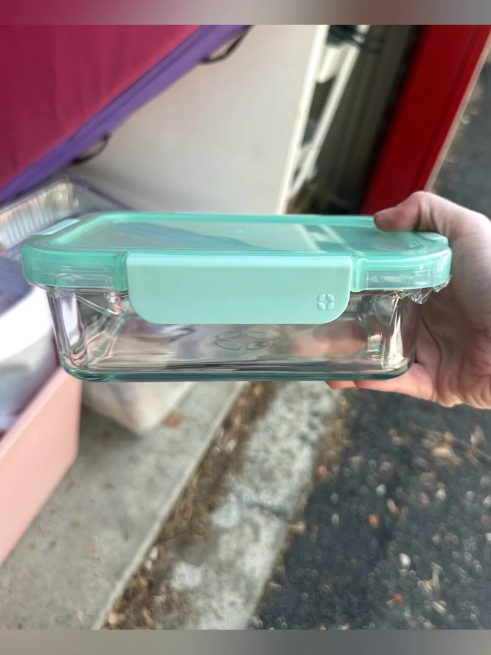NWT!! Ello Color Lock 3.4 Cup Glass Meal Prep Container